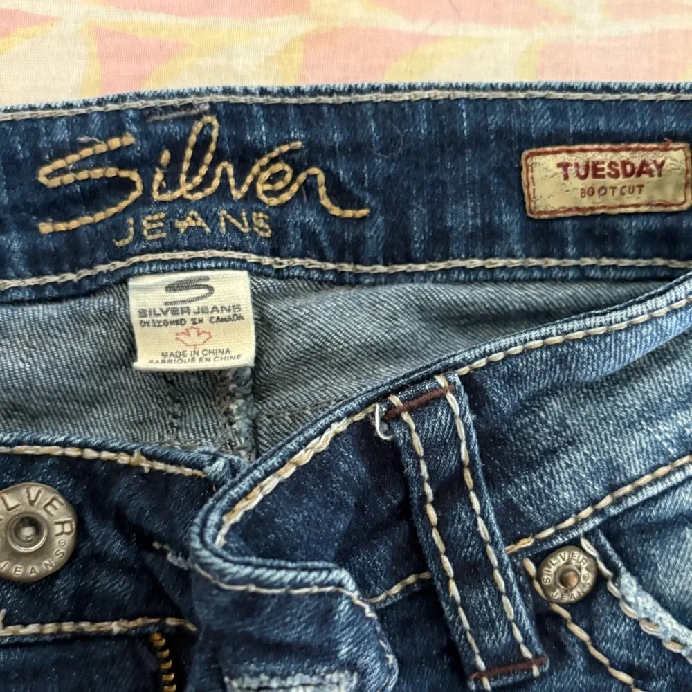 Silver Distressed Tuesday Jeans in Bootcut - Picture 12 of 14